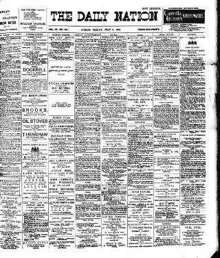 cover page of Dublin Daily Nation published on July 6, 1900