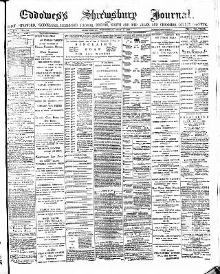 cover page of Eddowes's Shrewsbury Journal published on July 6, 1887