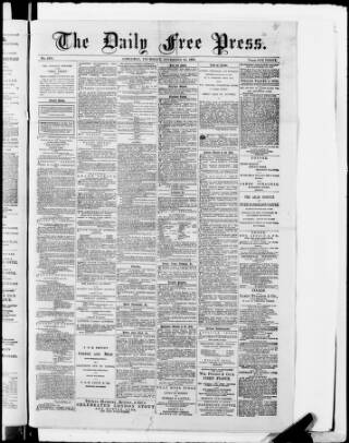 cover page of Aberdeen Free Press published on November 30, 1882