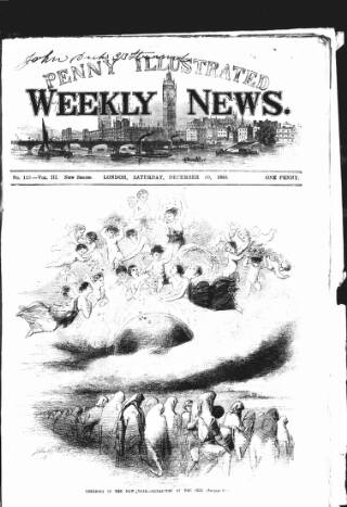 cover page of Illustrated Weekly News published on December 30, 1865