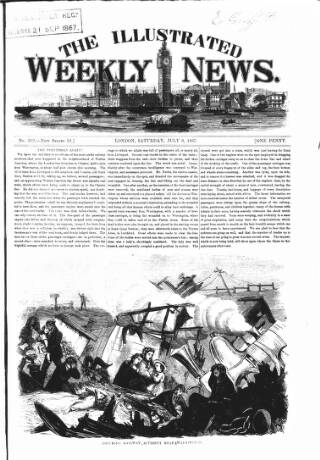 cover page of Illustrated Weekly News published on July 6, 1867
