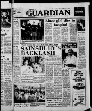 cover page of Banbury Guardian published on December 30, 1982