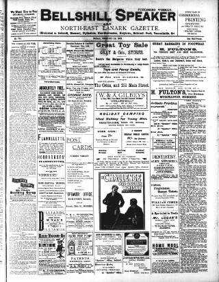 cover page of Bellshill Speaker published on February 28, 1908