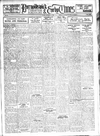 cover page of Barnoldswick & Earby Times published on November 15, 1940