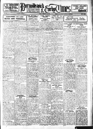 cover page of Barnoldswick & Earby Times published on February 28, 1941