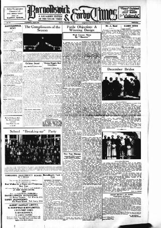 cover page of Barnoldswick & Earby Times published on December 30, 1949