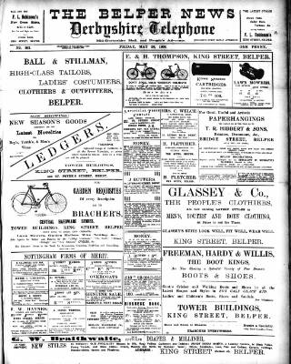 cover page of Belper News published on May 29, 1903