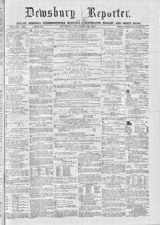 cover page of Dewsbury Reporter published on November 30, 1872