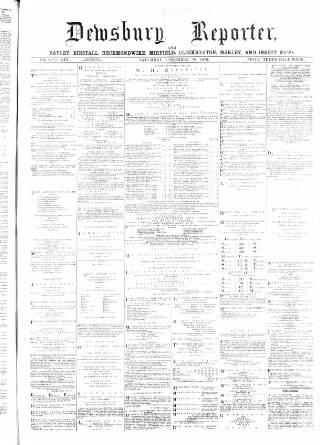 cover page of Dewsbury Reporter published on December 30, 1876