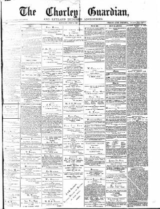 cover page of Chorley Guardian published on July 6, 1872