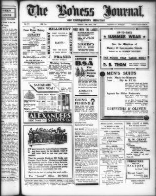 cover page of Bo'ness Journal and Linlithgow Advertiser published on May 29, 1936