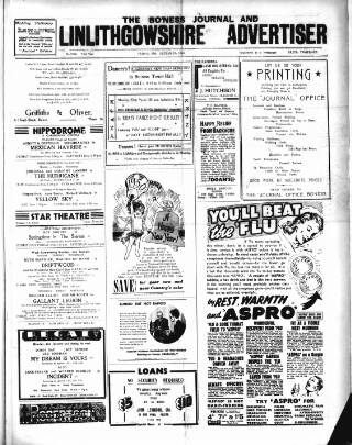 cover page of Bo'ness Journal and Linlithgow Advertiser published on December 30, 1949