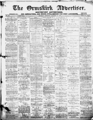 cover page of Ormskirk Advertiser published on December 30, 1897