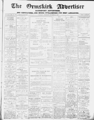 cover page of Ormskirk Advertiser published on November 15, 1934