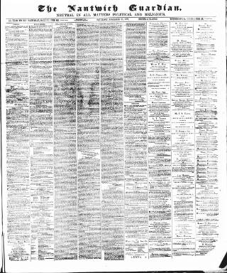 cover page of Nantwich Guardian published on November 30, 1878
