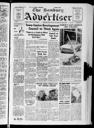 cover page of Banbury Advertiser published on February 28, 1962
