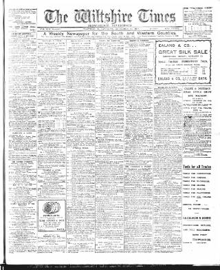 cover page of Wiltshire Times and Trowbridge Advertiser published on November 30, 1907