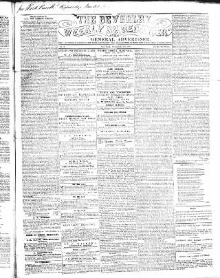 cover page of Beverley and East Riding Recorder published on November 15, 1856