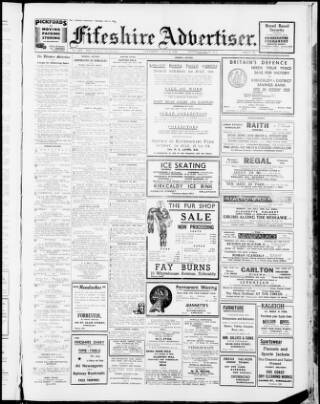 cover page of Fifeshire Advertiser published on July 6, 1940