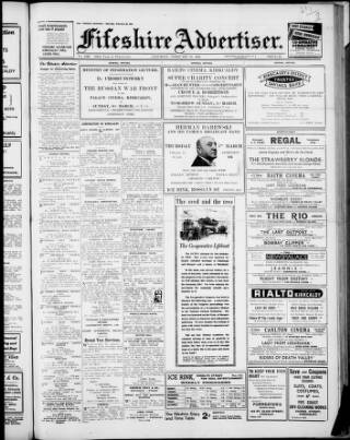 cover page of Fifeshire Advertiser published on February 28, 1942