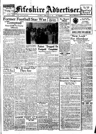 cover page of Fifeshire Advertiser published on February 28, 1953