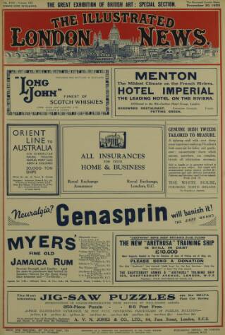 cover page of Illustrated London News published on December 30, 1933