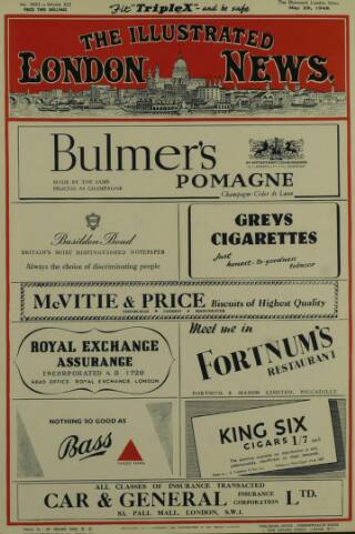 cover page of Illustrated London News published on May 29, 1948