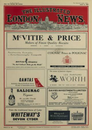 cover page of Illustrated London News published on July 6, 1963