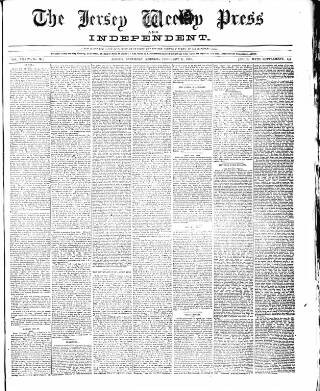 cover page of Jersey Independent and Daily Telegraph published on February 28, 1880