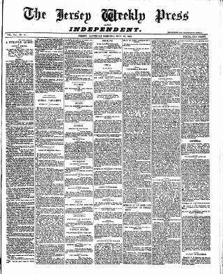 cover page of Jersey Independent and Daily Telegraph published on May 29, 1886