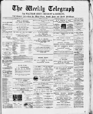 cover page of Waltham Abbey and Cheshunt Weekly Telegraph published on July 6, 1894
