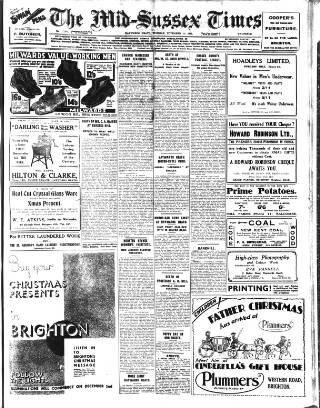 cover page of Mid Sussex Times published on November 15, 1932