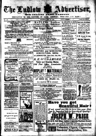 cover page of Ludlow Advertiser published on May 29, 1909