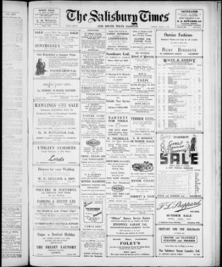 cover page of Salisbury Times published on July 6, 1951