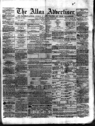 cover page of Alloa Advertiser published on July 6, 1861