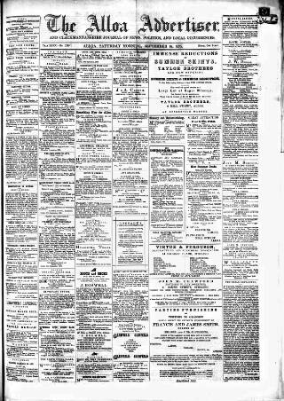 cover page of Alloa Advertiser published on September 18, 1875