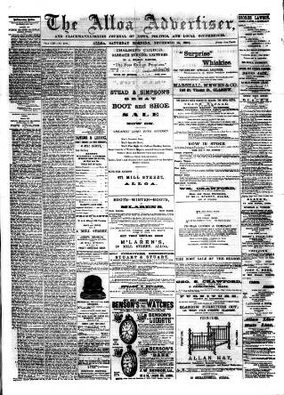 cover page of Alloa Advertiser published on November 15, 1902