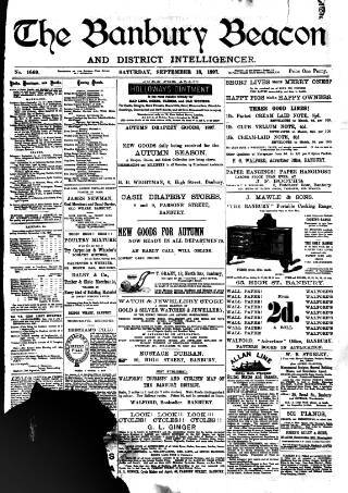 cover page of Banbury Beacon published on September 18, 1897