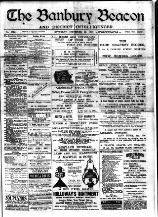 cover page of Banbury Beacon published on December 30, 1899