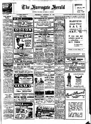 cover page of Harrogate Herald published on December 30, 1942