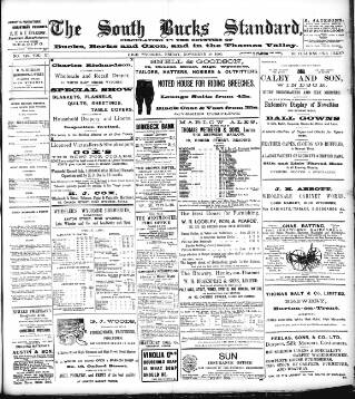 cover page of South Bucks Standard published on November 30, 1900