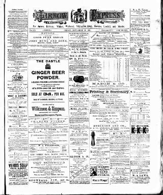 cover page of Jarrow Express published on September 18, 1891