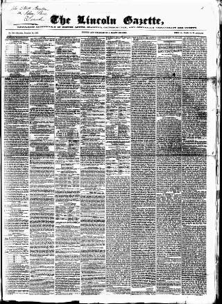 cover page of Lincoln Gazette published on December 30, 1865