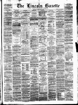 cover page of Lincoln Gazette published on February 28, 1874