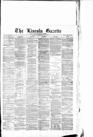 cover page of Lincoln Gazette published on September 18, 1875