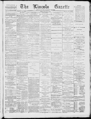 cover page of Lincoln Gazette published on July 23, 1892