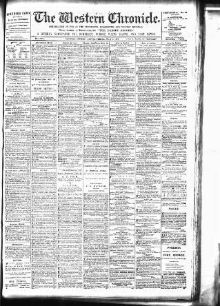 cover page of Western Chronicle published on July 6, 1906