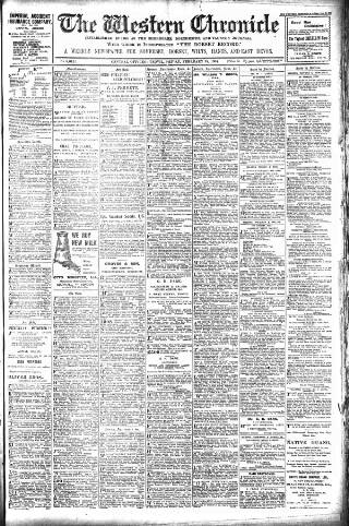 cover page of Western Chronicle published on February 28, 1908
