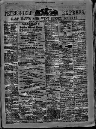 cover page of Petersfield Express published on November 15, 1870