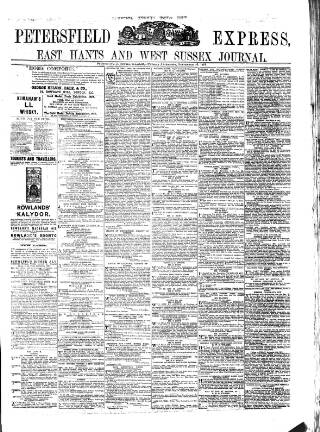 cover page of Petersfield Express published on September 16, 1879